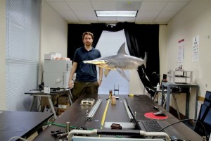 The start-up Magic Leap, using a different approach called a digital light field, could seamlessly place a swimming shark in an office setting. (Photo credit :Magic Leap)