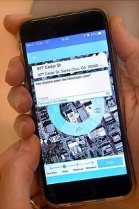 The Vioozer app is demonstrated using the recent mountain lion sighting in downtown Santa Cruz as an example. Vioozer is working to get more mobile anonymous tips using the Vioozer app. (Dan Coyro -- Santa Cruz Sentinel) 