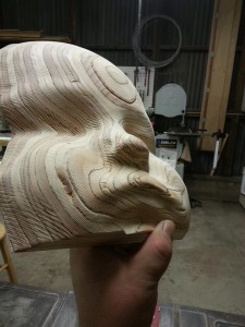 This baby face was sculpted on a CNC router from 3D scan of the baby's face. Photo contributed.