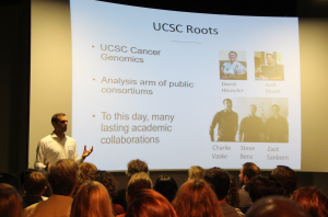 Charlie Vaske talks about the historic UC Santa Cruz research connections impacting the formation of NantOmics. (Credit: Jan Janes Media)