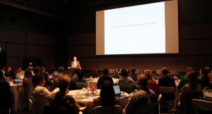 Jim Dempsey, Executive Director of Berkeley Center for Law and Technology, delivered the opening address to the UCSC DataLex Symposium Oct. 13. (Credit: Jan Janes)