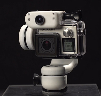 The Raven is a wearable, robotic camera stabilization system that can lock onto a moving target and automatically track it using computer vision and artificial intelligence. (Contributed)
