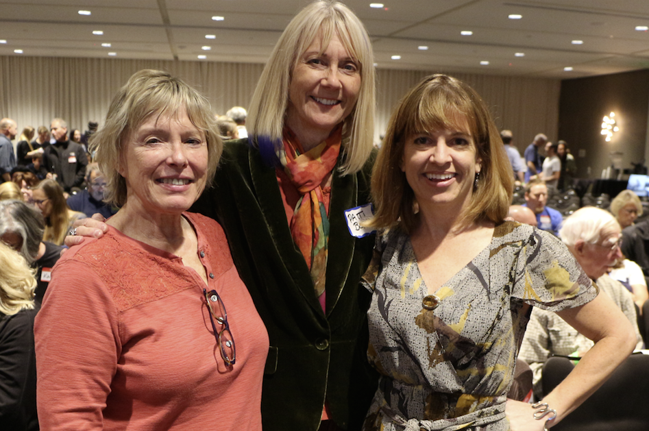 Technology and marketing professionals were out in full force at the November Santa Cruz New Tech MeetUp, including web designer Melody Sharp, marketer and publicist Patti Bond and social media coach Karen Kefauver.