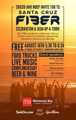 Community invited to attend Santa Cruz Fiber launch event at Cruzio on August 16