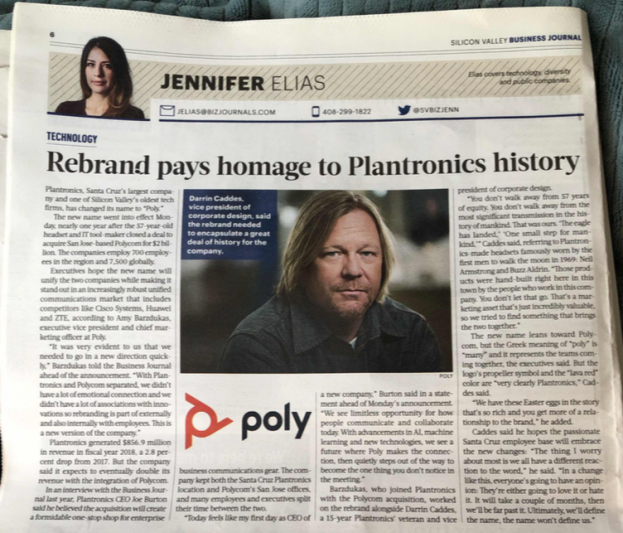 Rebrand pays homage to Plantronics history