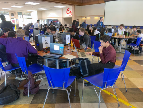 Students competing in cyber competition at Cabrillo College
